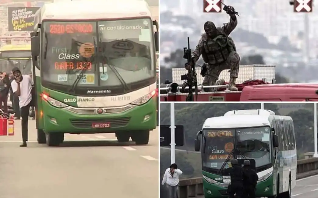 brasile ostaggi bus autobus niteroi rio de janeiro