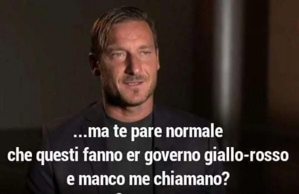 francesco totti governo giallo rosso luigi di maio