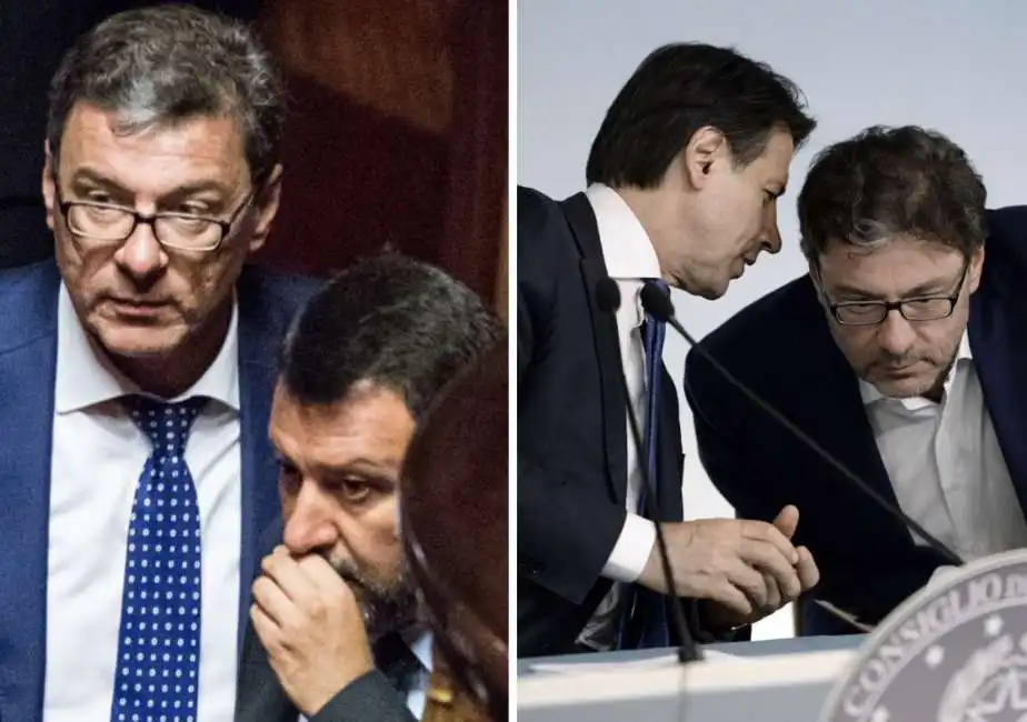 giancarlo giorgetti matteo salvini giuseppe conte