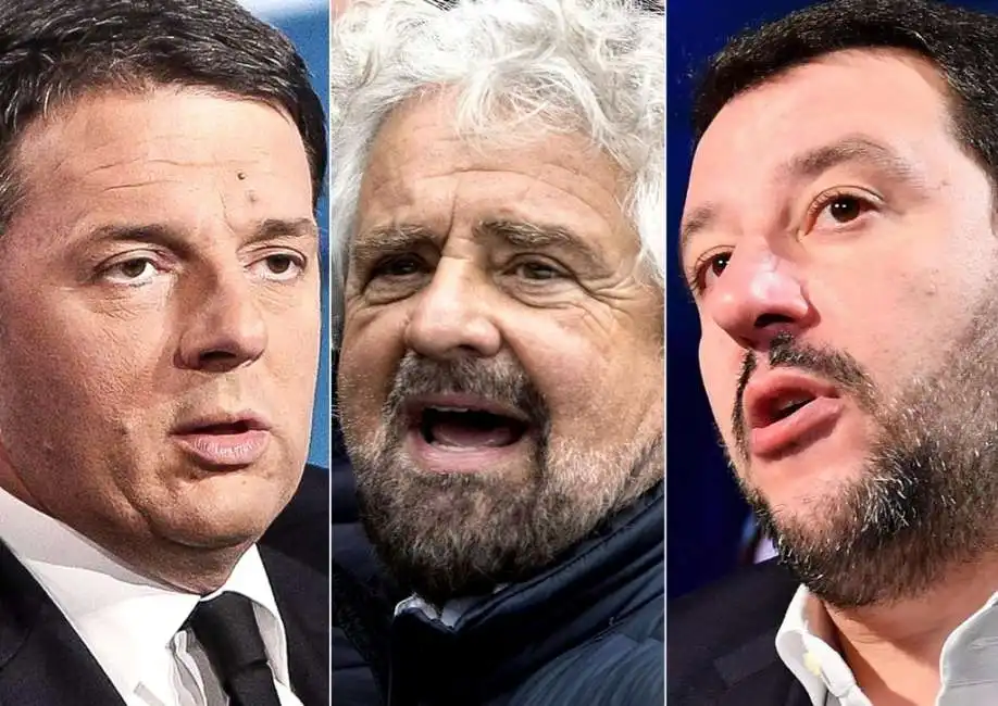 grillo salvini renzi