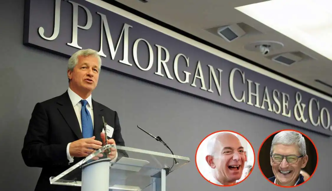 jamie dimon jpmorgan tim cook jeff bezos 