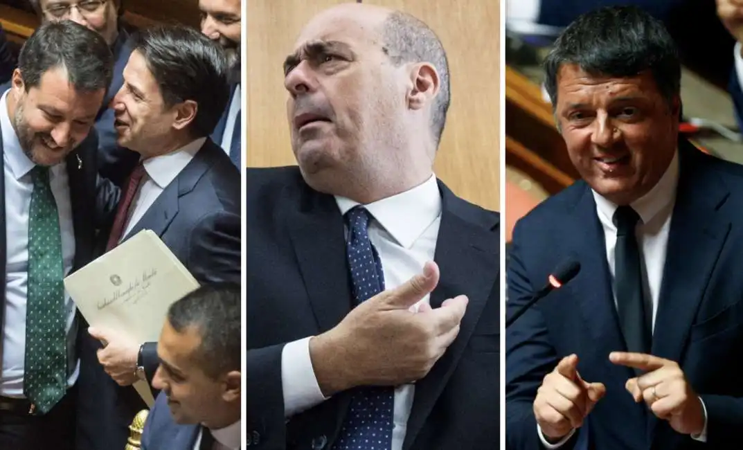 nicola zingaretti matteo salvini giuseppe conte matteo renzi