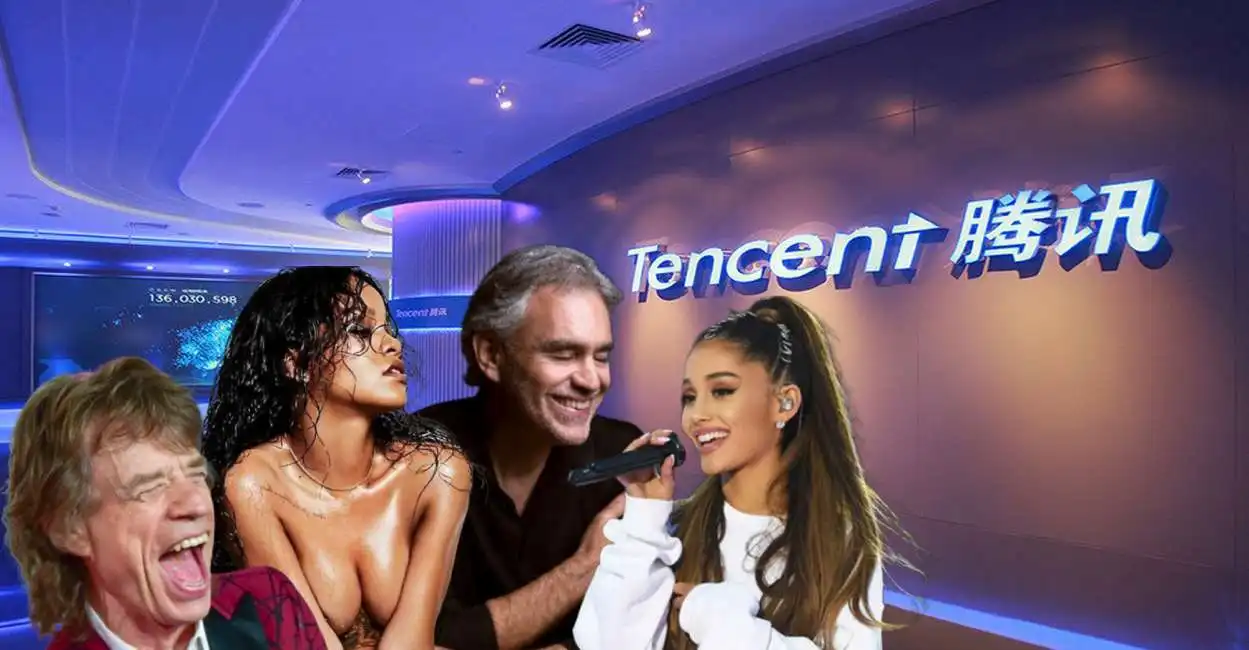 tencent ariana grande rihanna bocelli mick jagger