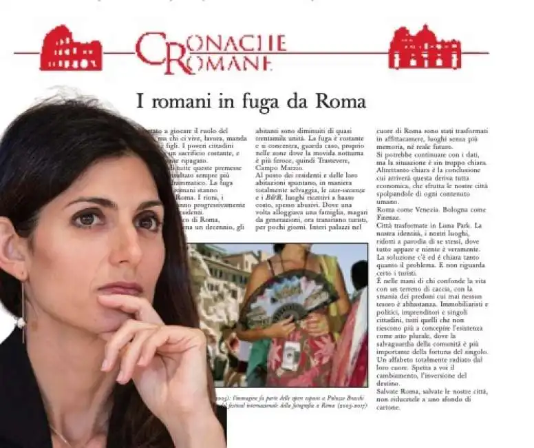 virginia raggi osservatore romano