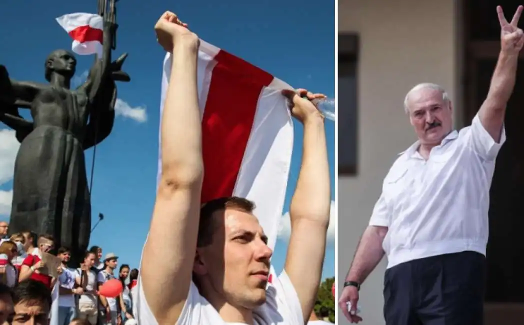 aleksandr lukashenko in piazza bielorussia 