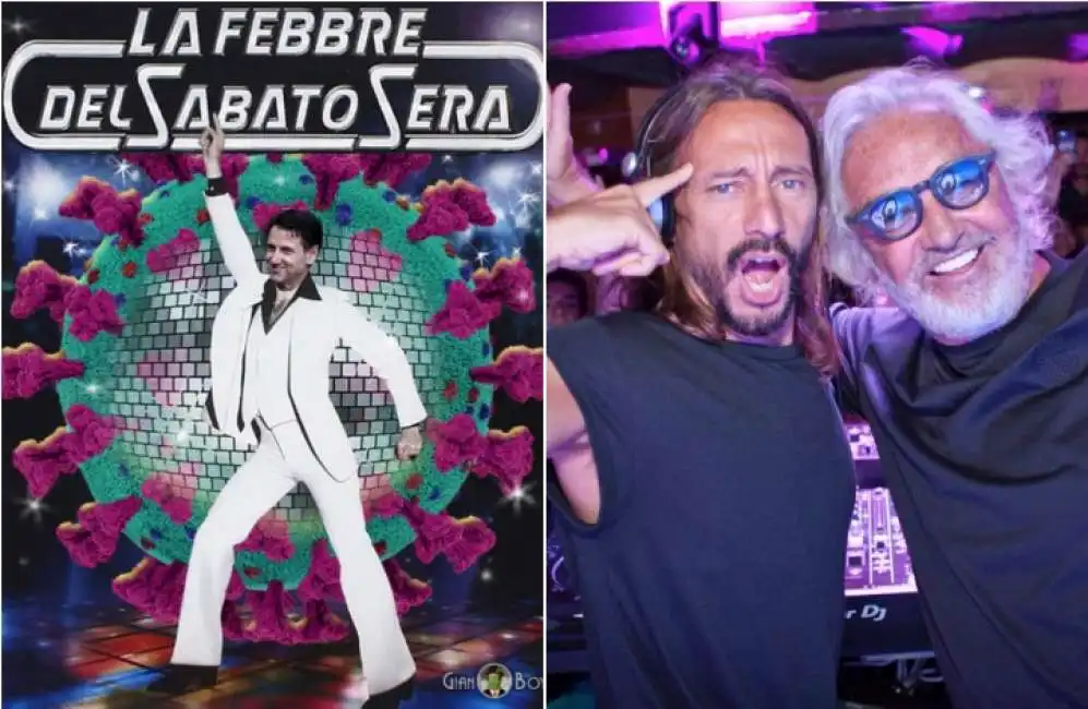 conte travolta bob sinclair e flavio briatore 