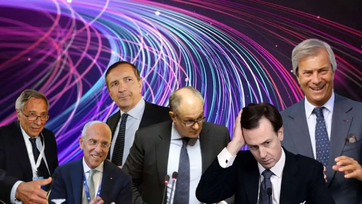 fibra ottica franco bassanini luigi gubitosi francesco starace vincent bollore' roberto gualtieri fabrizio palermo rete unica