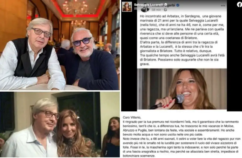 flavio briatore vittorio sgarbi selvaggia lucarelli