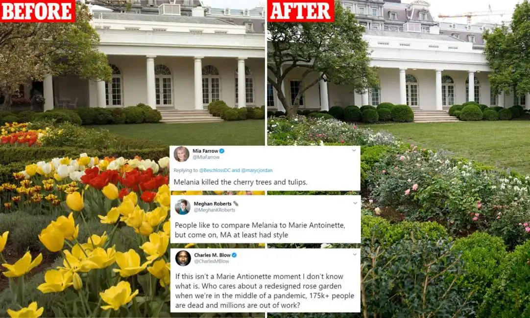 giardino delle rose casa bianca melania trump