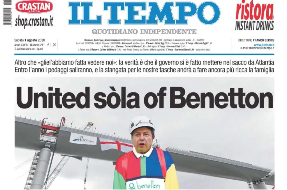 giuseppe conte il tempo benetton ponte morandi  autostrade