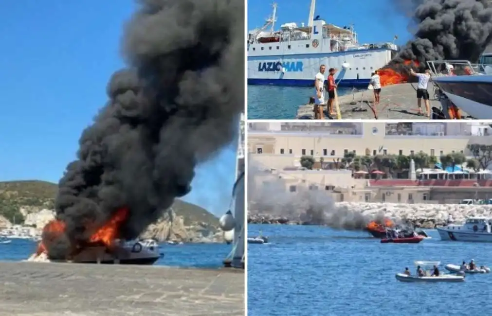 isola di ponza motoscafo esploso esplode esplosione 