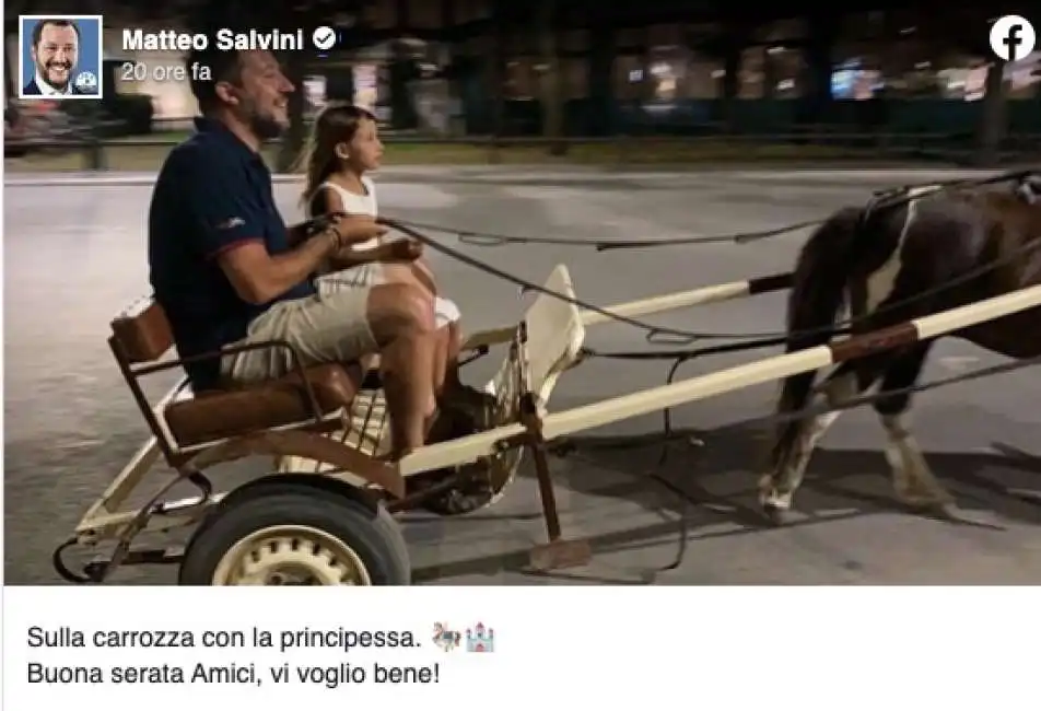 matteo salvini calesse figlia mirta 