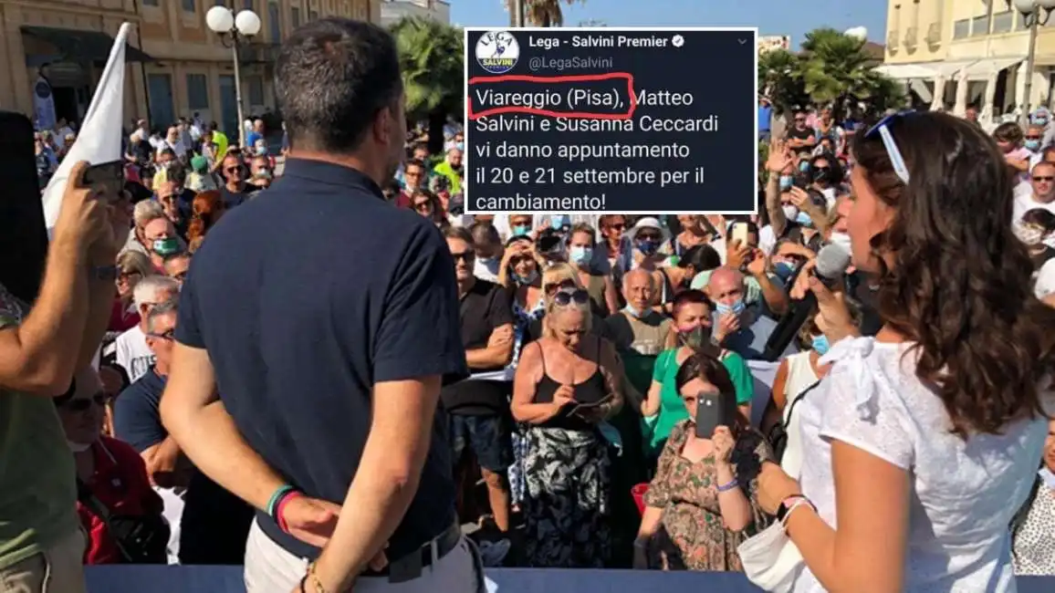 matteo salvini e susanna ceccardi a viareggio