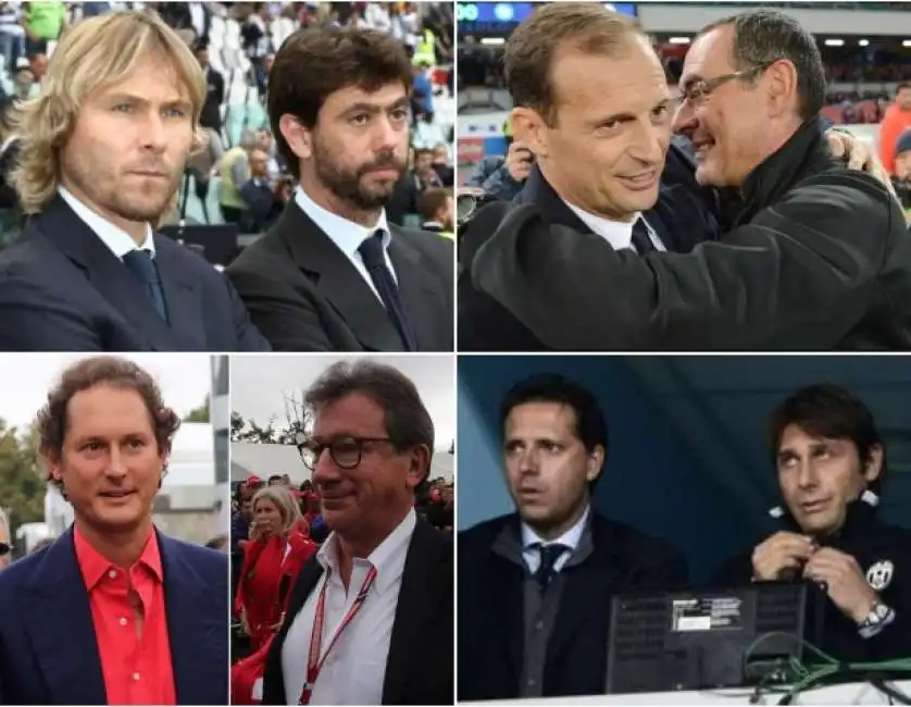 nedved agnelli sarri allegri elkann camilleri conte paratici