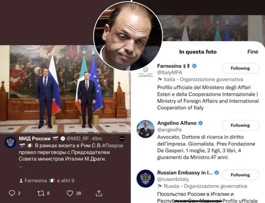 angelino alfano mario draghi sergei lavrov