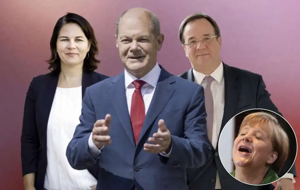 annalena baerbock olaf scholz armin laschet angela merkel