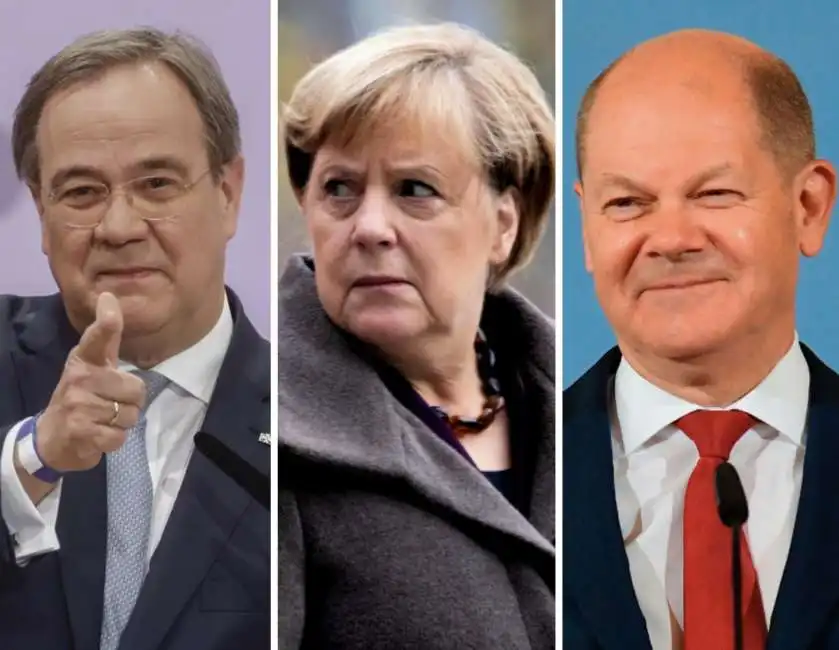 armin laschet angela merkel olaf scholz