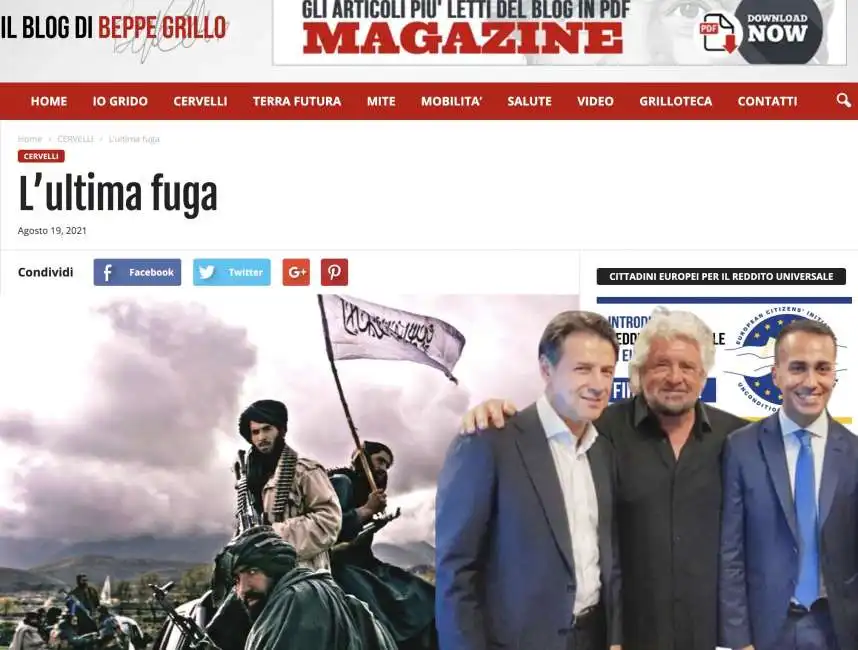 beppe grillo luigi di maio giuseppe conte afghanistan 