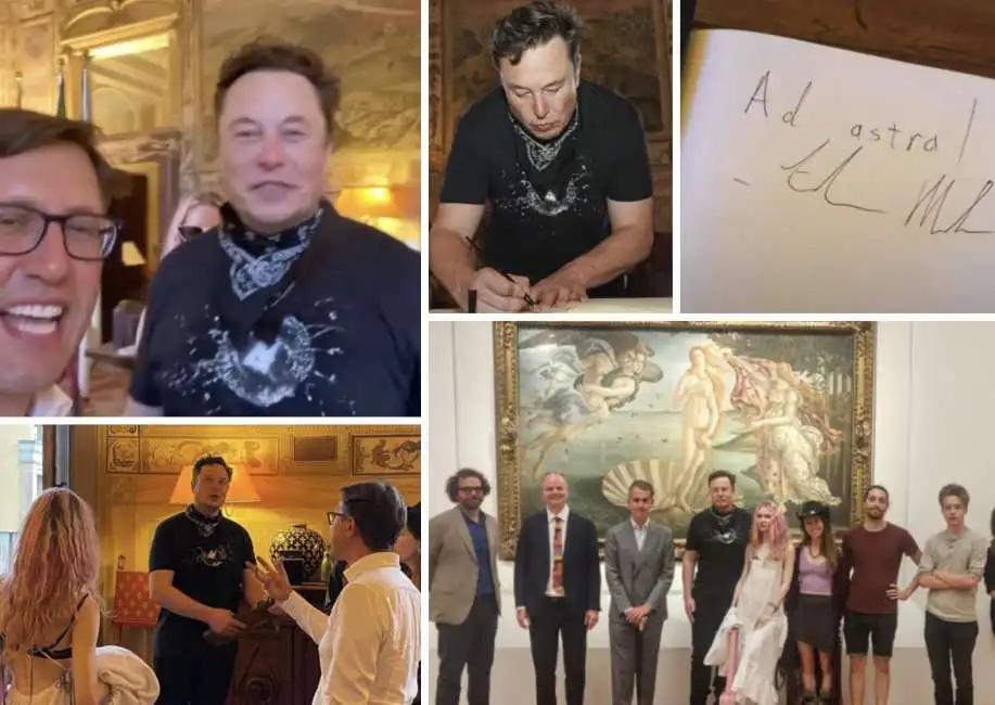 elon musk uffizi firenze grimes