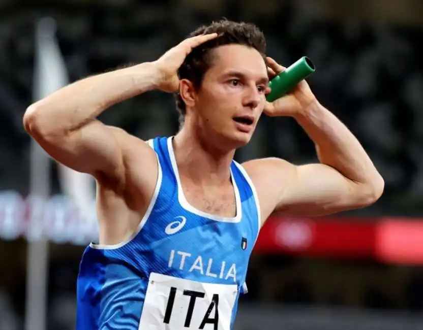 filippo tortu dopo l'oro nella 4x100