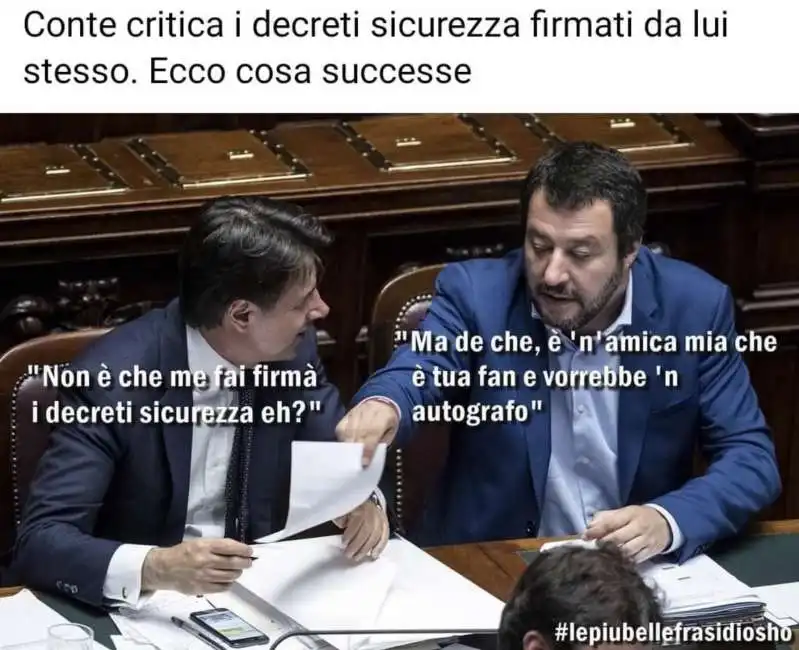 giuseppe conte matteo salvini decreti sicurezza