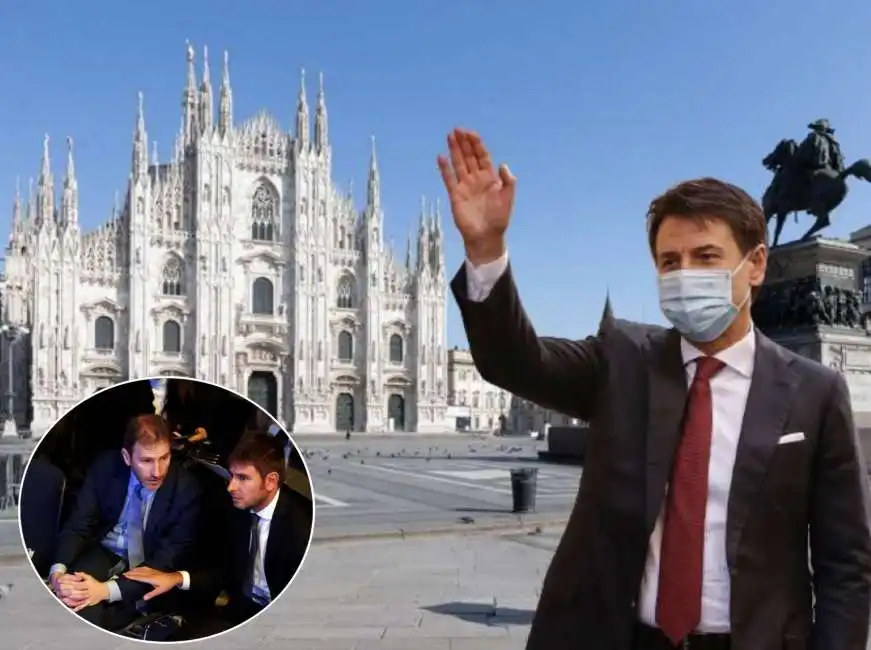 giuseppe conte milano alessandro di battista davide casaleggio