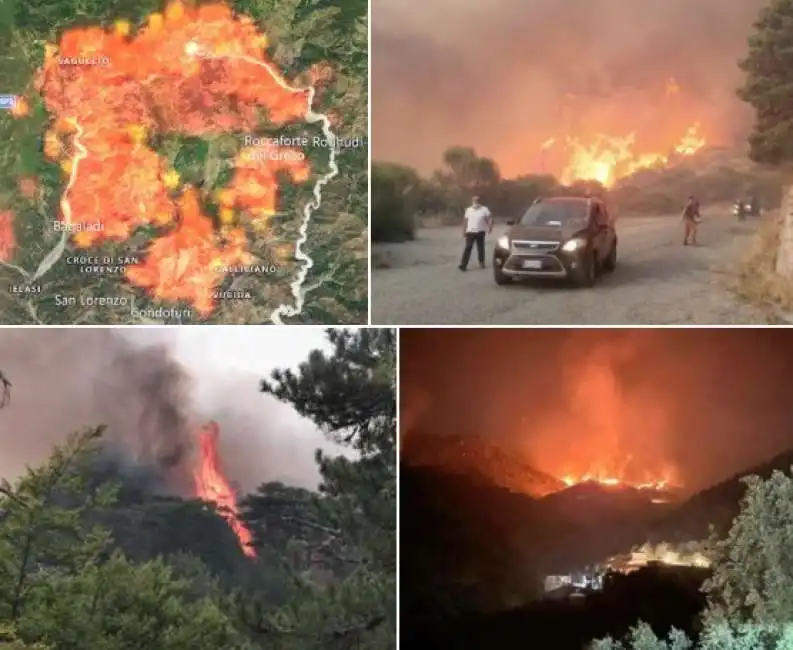 incendi incendio in calabria 