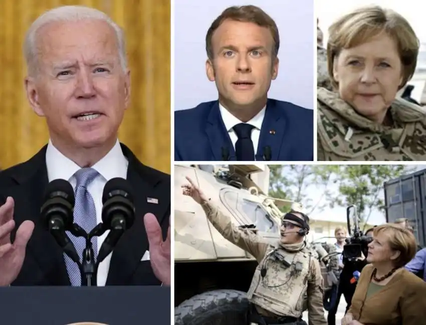 joe biden emmanuel macron afghanistan angela merkel