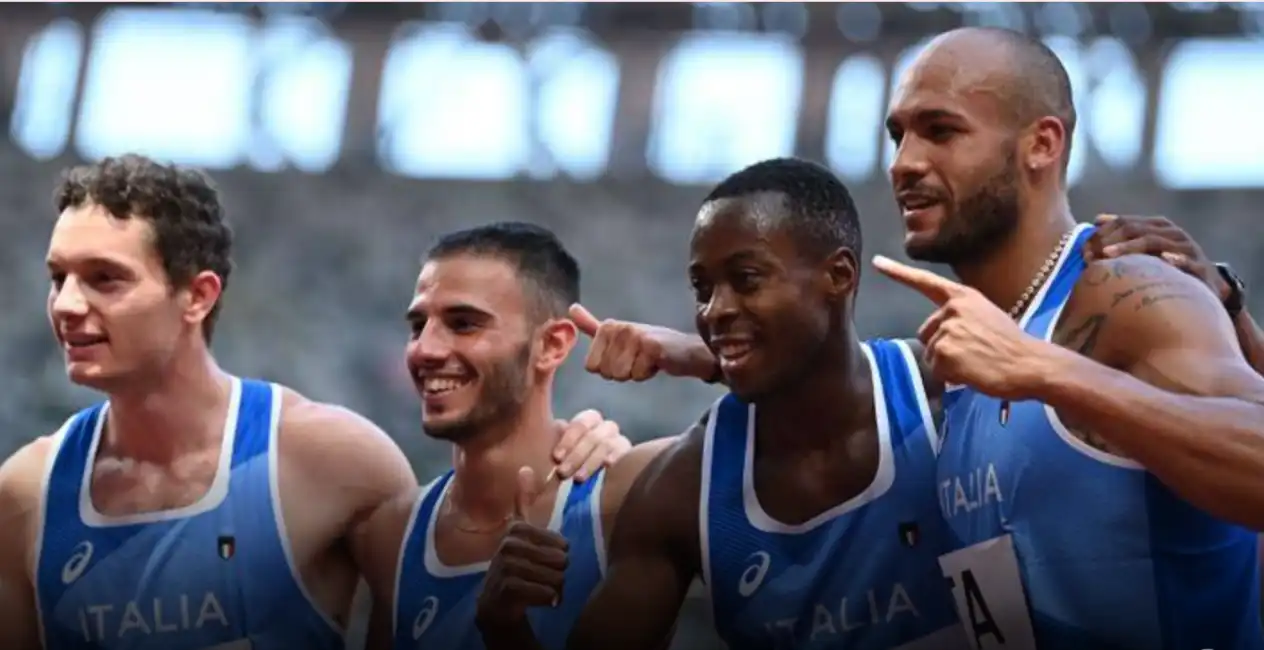 lorenzo patta, marcell jacobs, fausto desalu, filippo tortu