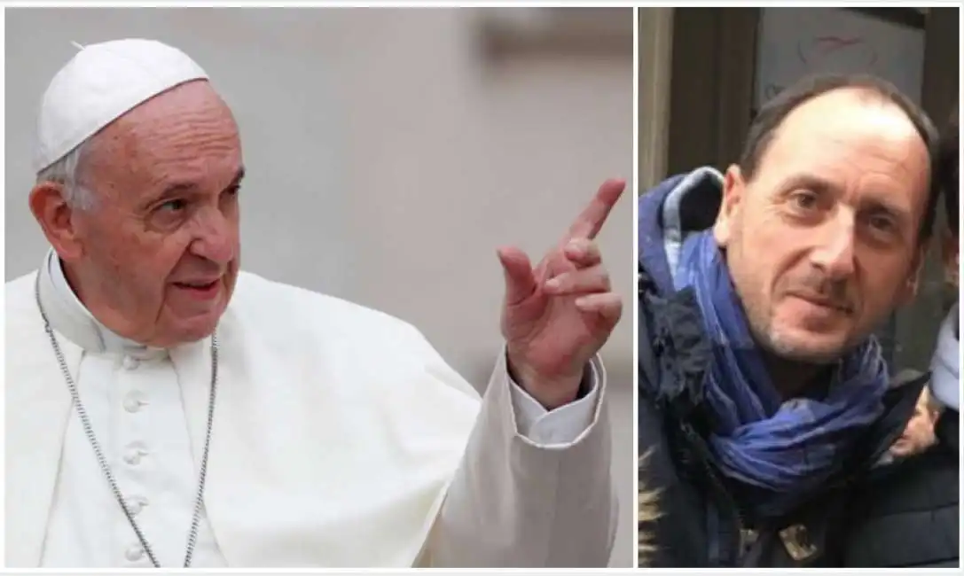 papa francesco e massimiliano strappetti infermiere