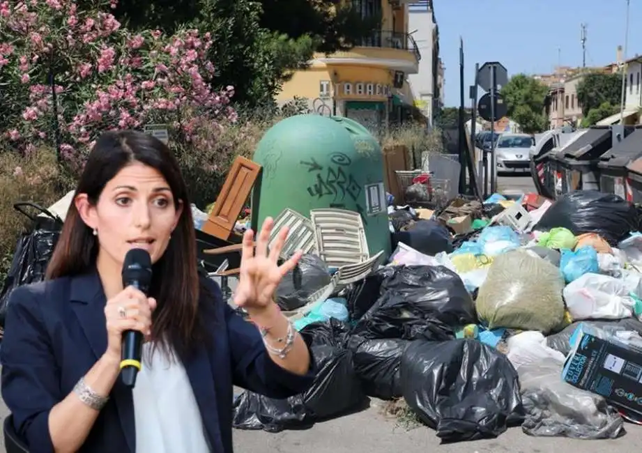 virginia raggi rifiuti monnezza roma