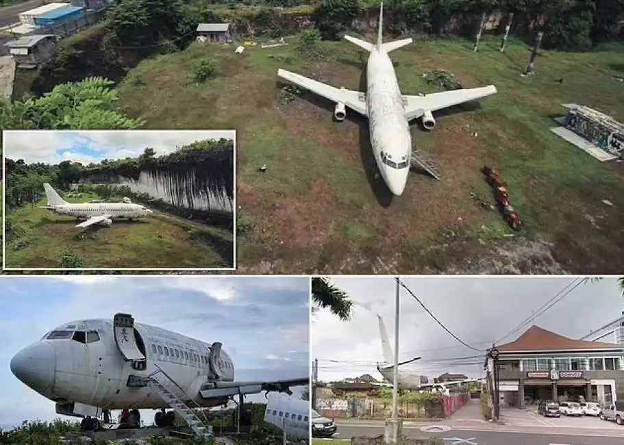 aereo in un campo di bali