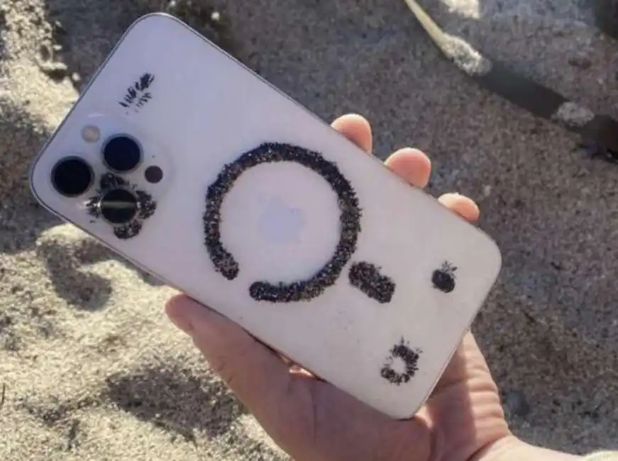 apple iphone sabbia spiaggia 