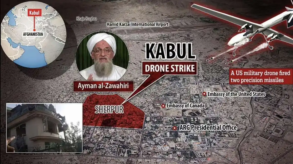 ayan al zawahiri drone usa kabul 