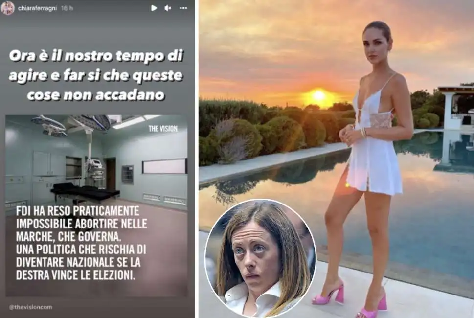 chiara ferragni meloni polemica aborto