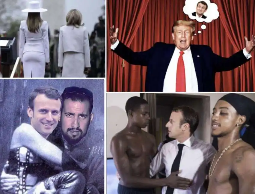 emmanuel macron donald trump brigitte melania benalla 