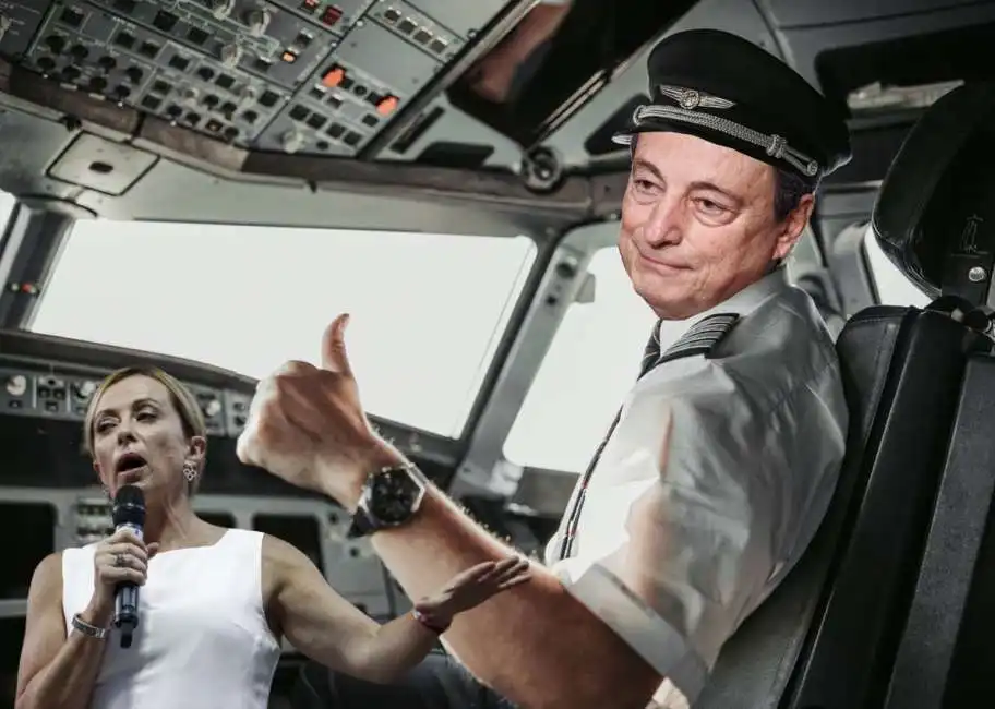 giorgia meloni mario draghi ita airways 