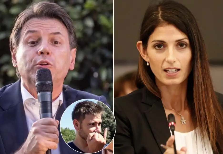 giuseppe conte alessandro di battista virginia raggi 