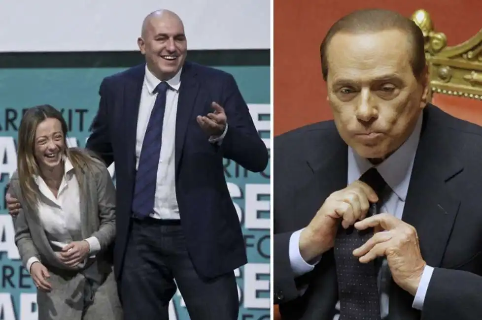 guido crosetto giorgia meloni silvio berlusconi 