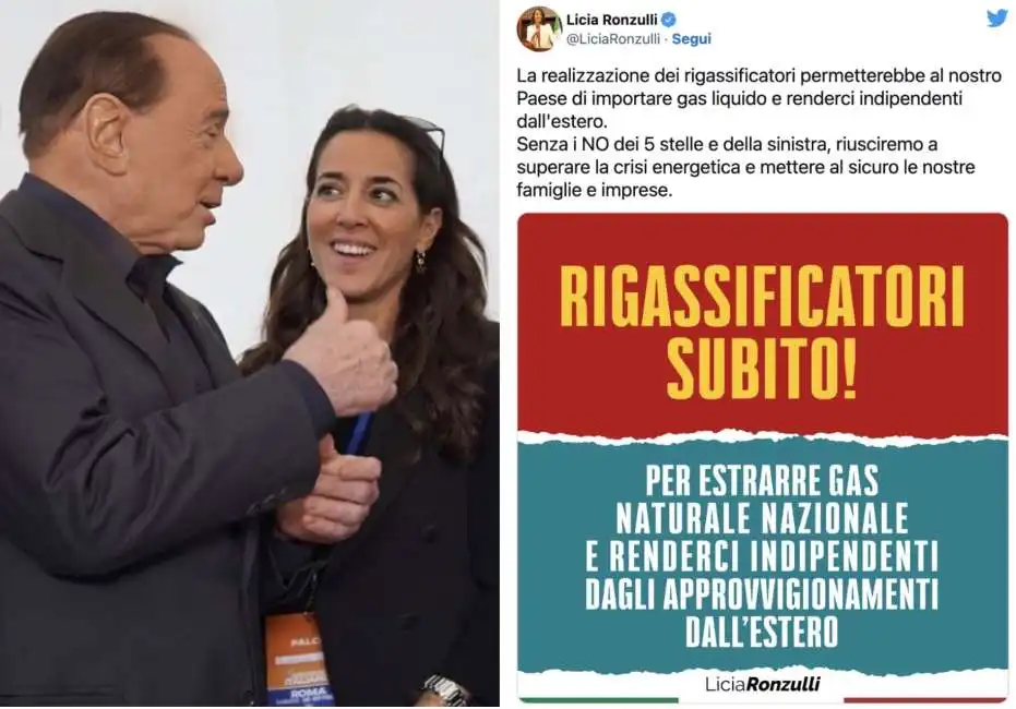 licia ronzulli silvio berlusconi rigassificatori 