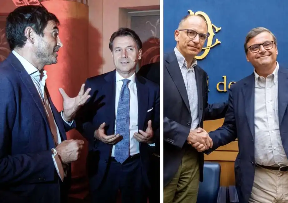 nicola fratoianni giuseppe conte enrico letta carlo calenda 