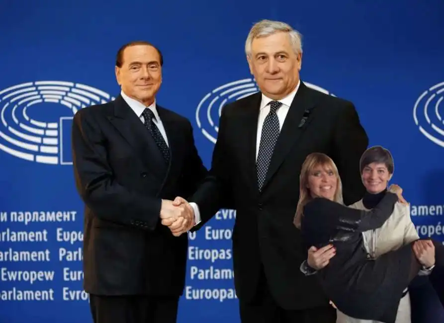 silvio berlusconi antonio tajani lara comi alessandra mussolini 