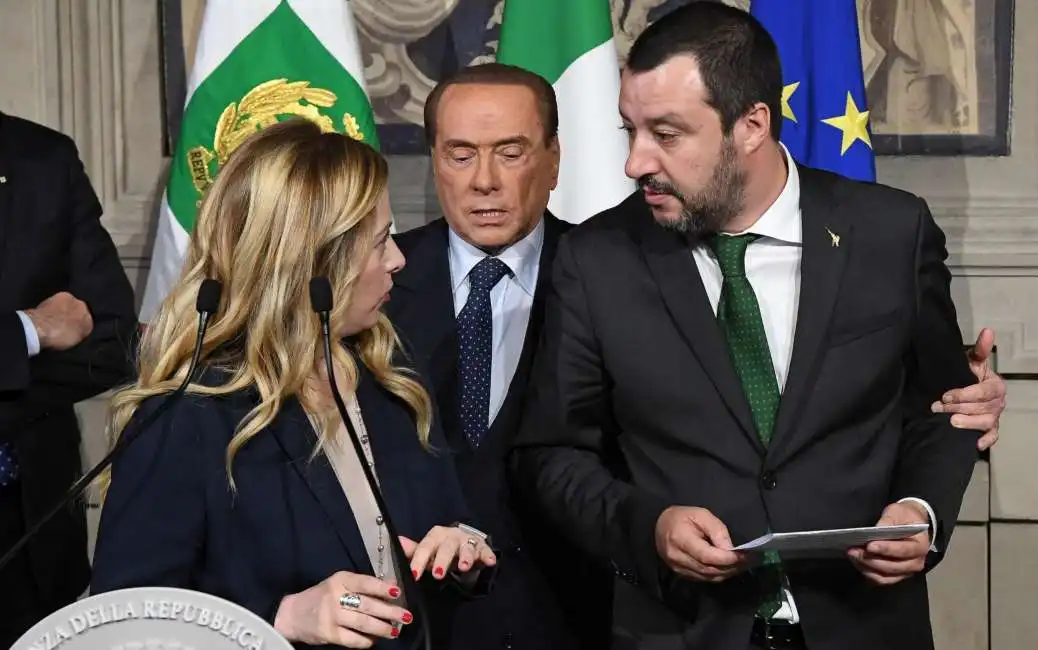 silvio berlusconi giorgi meloni matteo salvini 