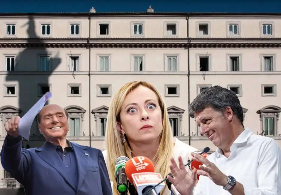 silvio berlusconi matteo renzi giorgia meloni 