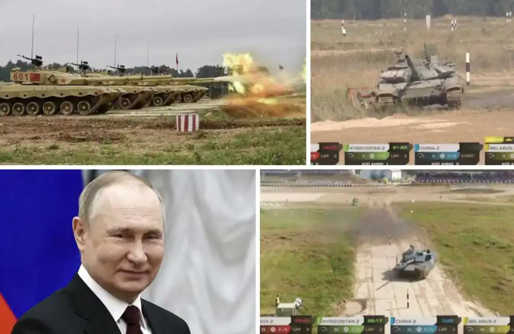 vladimir putin olimpiadi carri armati tank russia mosca 