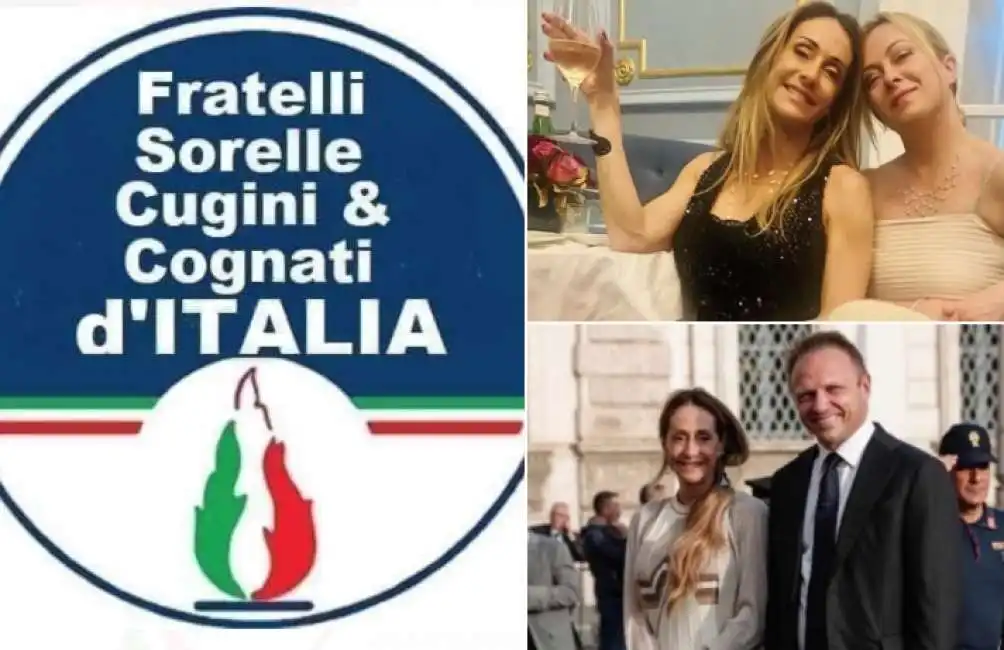 fratelli sorelle cugini e cognati d'italia - meme su fdi giorgia meloni arianna francesco lollobrigida