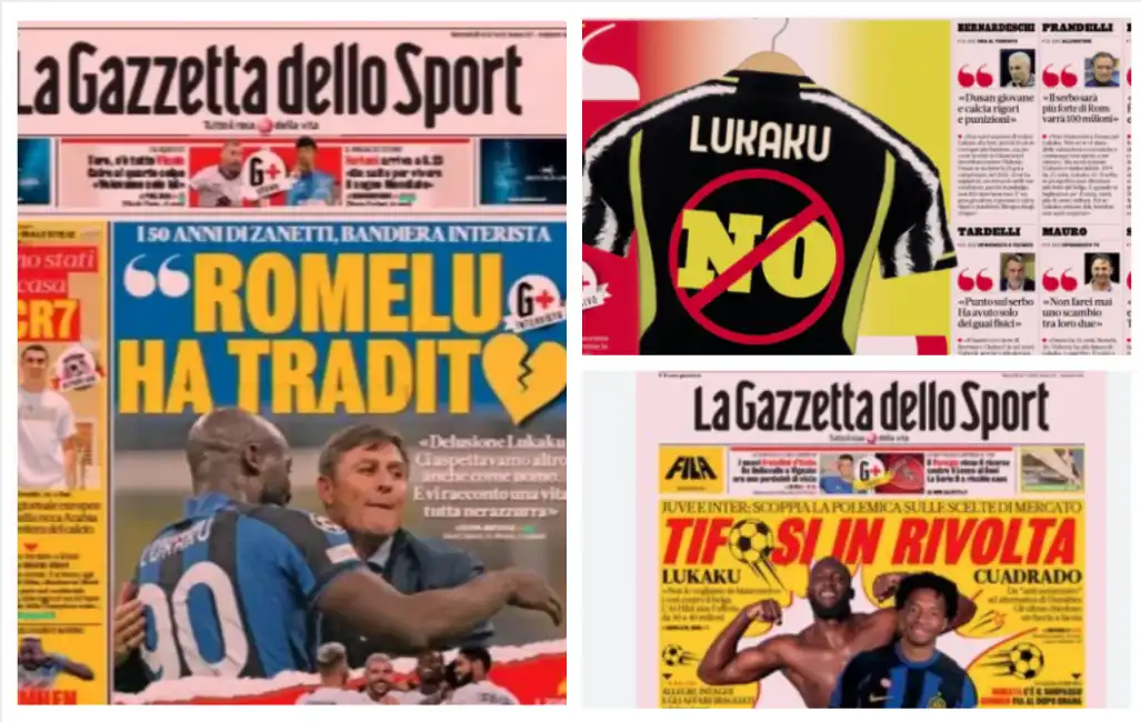 gazzetta dello sport lukaku