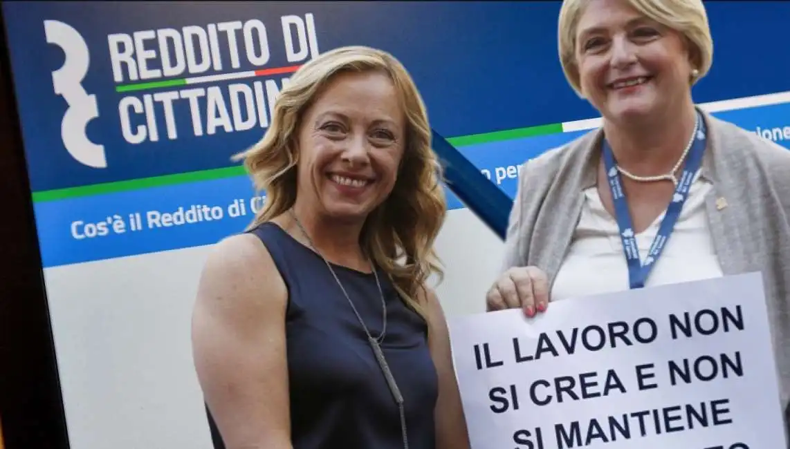 giorgia meloni calderone reddito cittadinanza