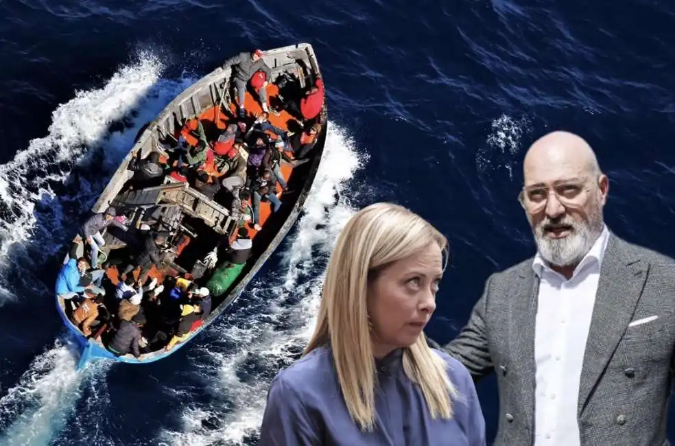 giorgia meloni stefano bonaccini migranti 