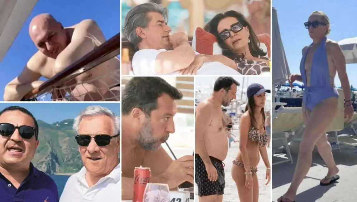 guido crosetto giorgia meloni mare vacanze matteo salvini francesca verdini antonio tajani 